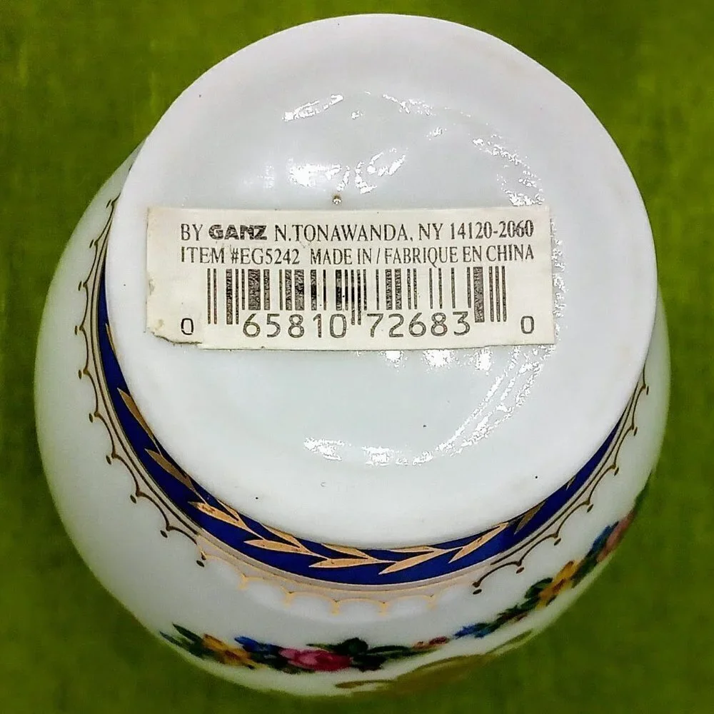 Ganz Multicolor Floral Porcelain Ginger Jar Vase